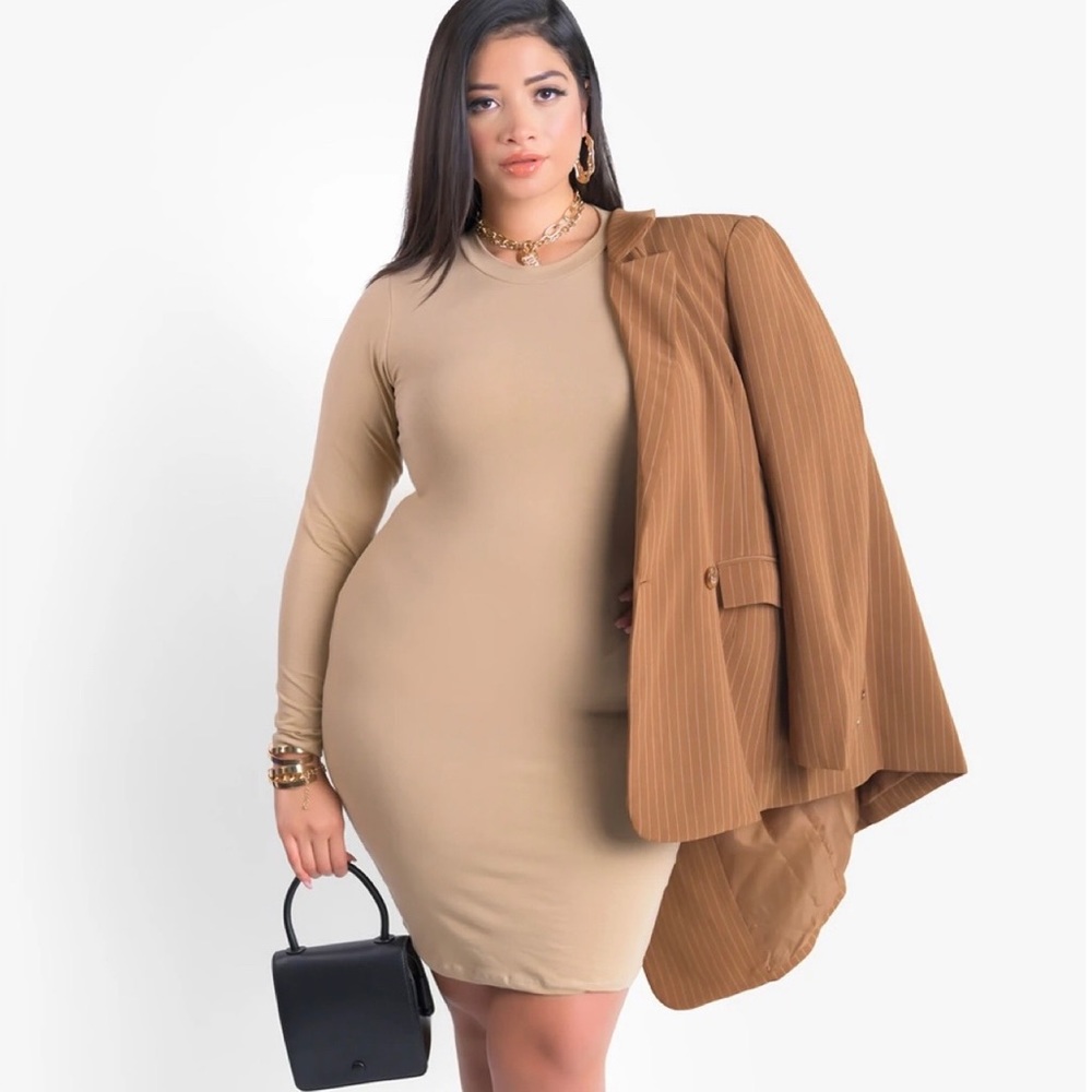 ESSENTIAL LONG SLEEVE BODYCON MINI DRESS